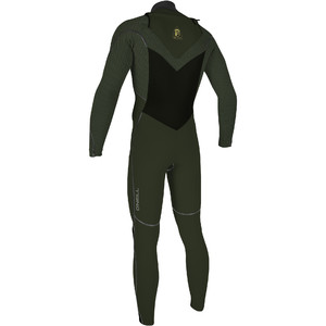 2020 O'Neill Mens Mutant Legend 5/4mm Chest Zip Hooded Wetsuit 5369 - Ghost Green